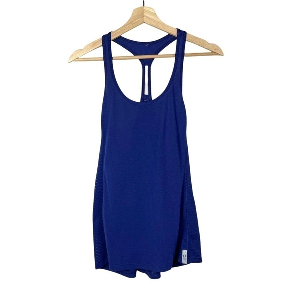 Under Armour Tops - Under Armour UA Racerback Blue Purple Mesh Detail Athletic Tank Top S